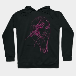 Mesmerizing drawing beauty face Hoodie